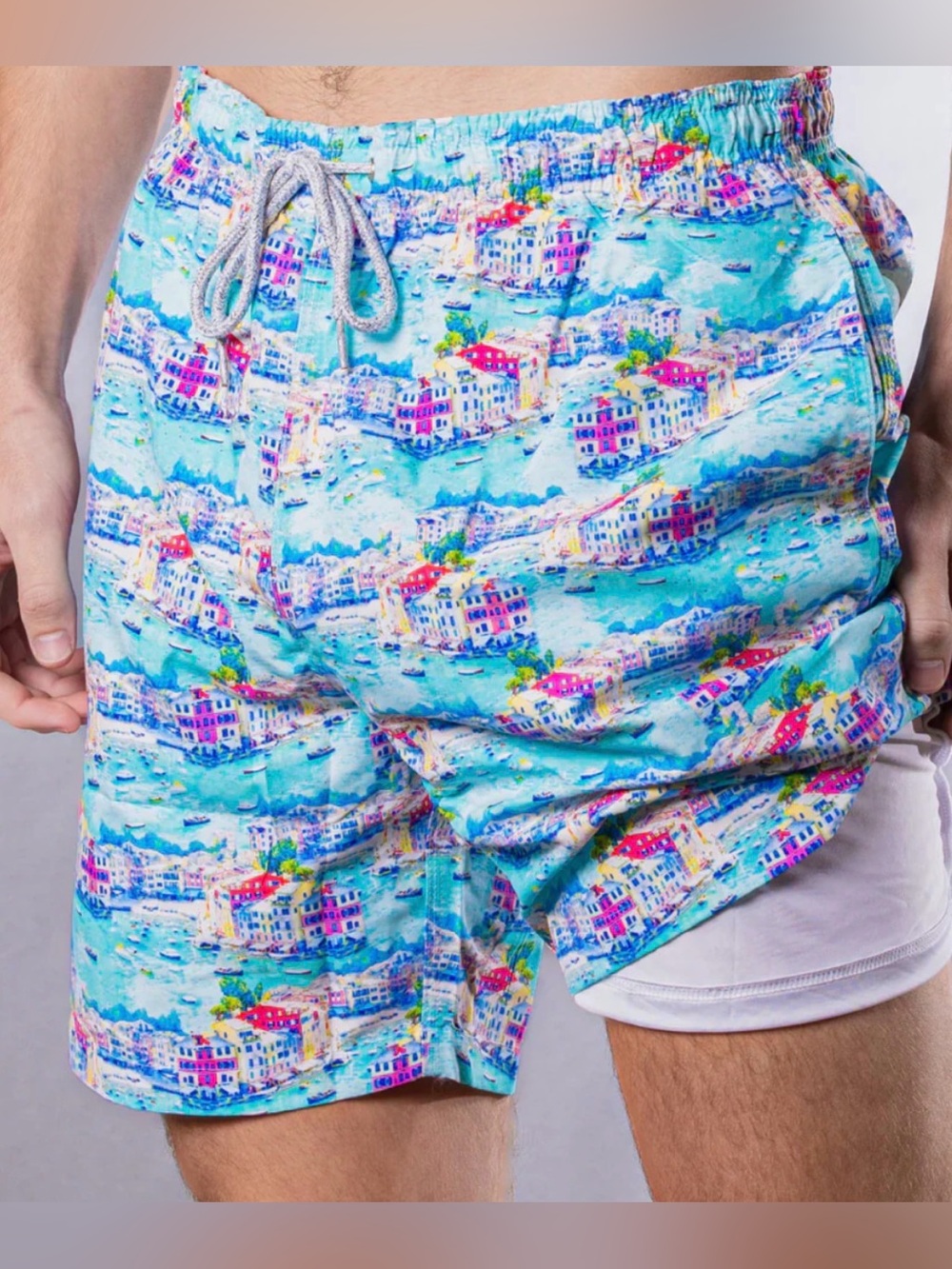 Michael’s Swimwear Portofino Cyclist Liner Swim Trunks XL NWT